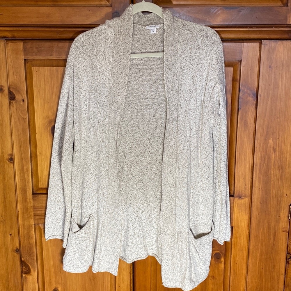 J. Jill Pure Jill Neutral Cream Tan Womens Cardigan